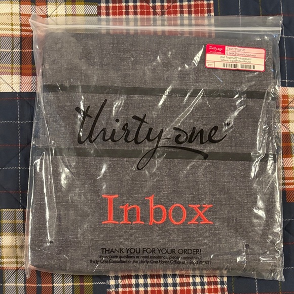 thirty-one Other - Thirty-One Gray Organizer with Red Inbox Text